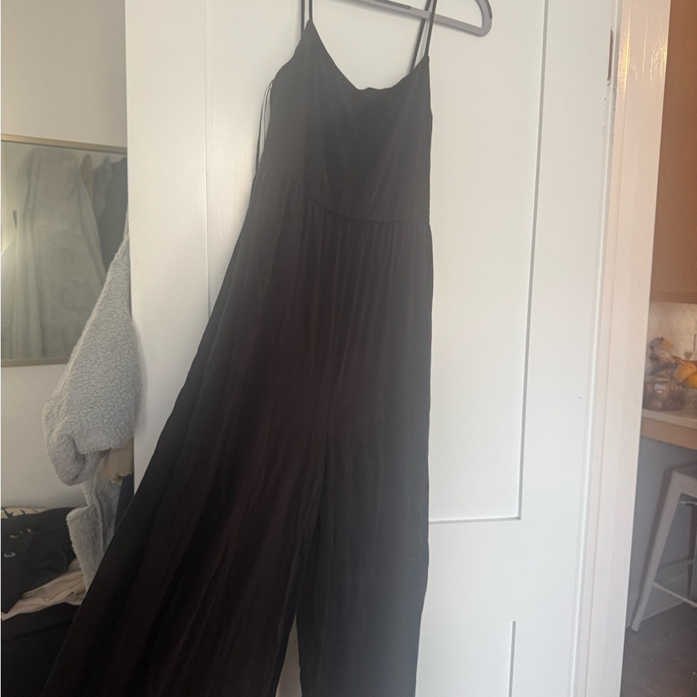 Quince Black Sleeveless Jumpsuit